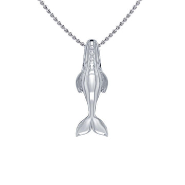 Sterling Silver Northern Right Whale Pendant TPD5215 - Jewelry